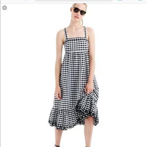 Eyelet trim puckered gingham sundress jcrew